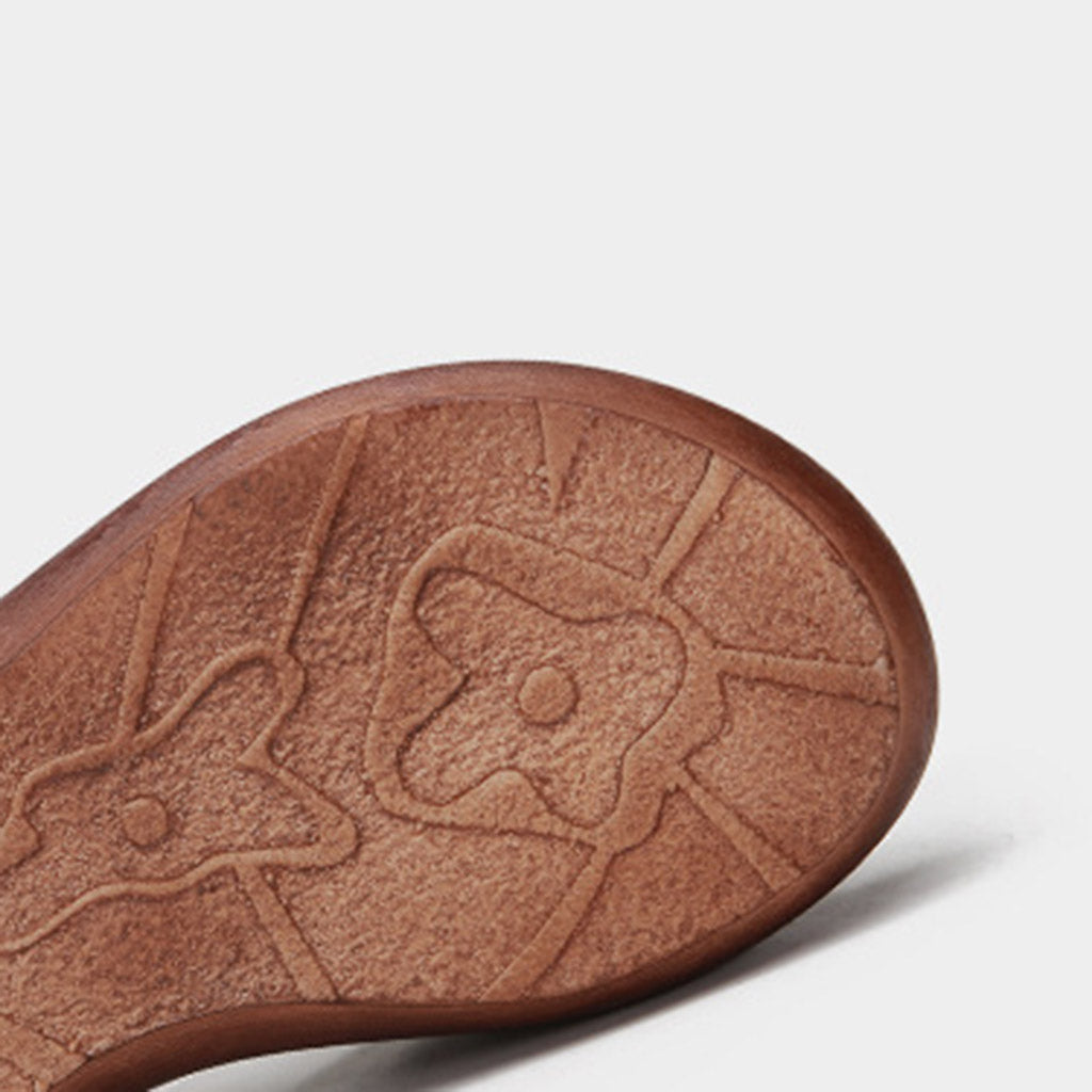 Women Retro Leather Summer Platform Sandals