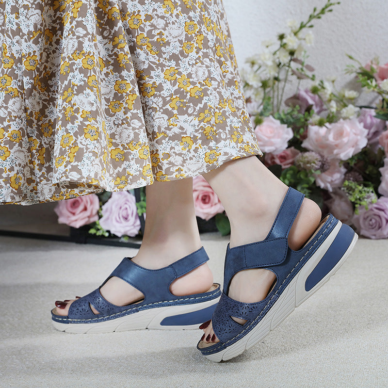 Thick Soled Velcro Stitching, Oversized Women's Shoes | Sports Sandals