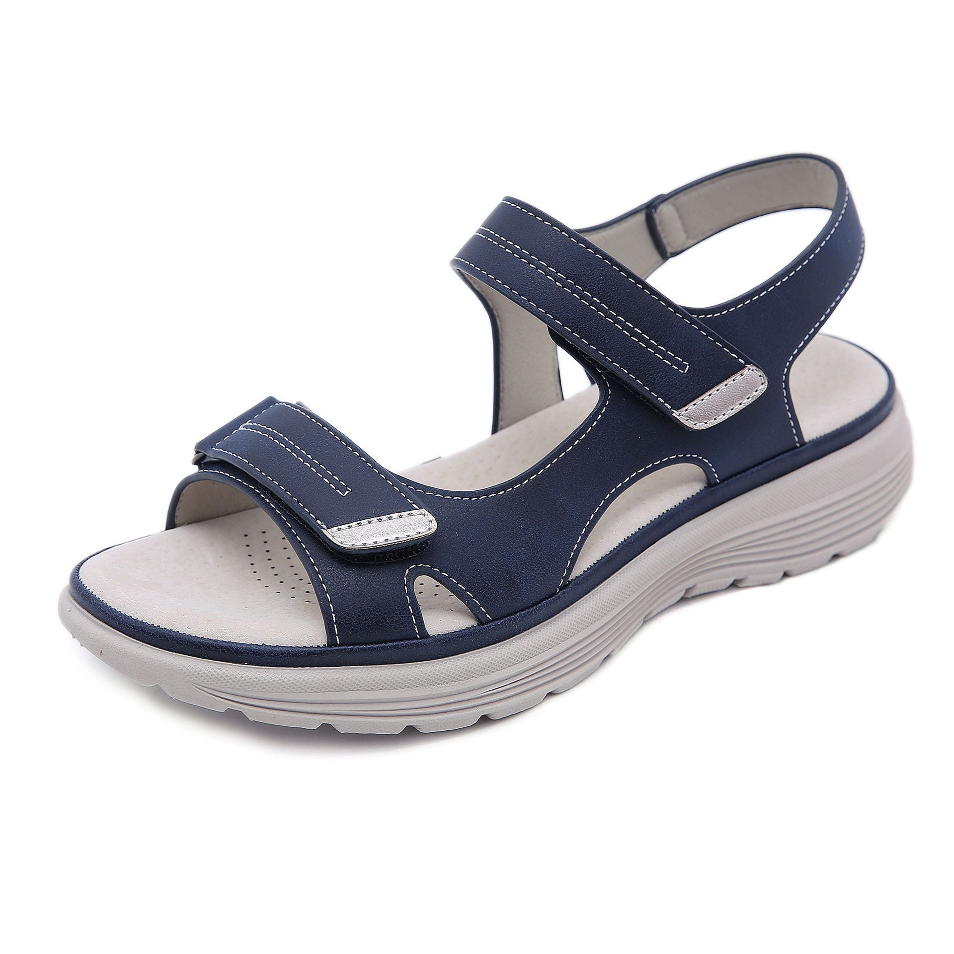 Wedge Lightweight Velcro plus Size Slippers | Sports sandals