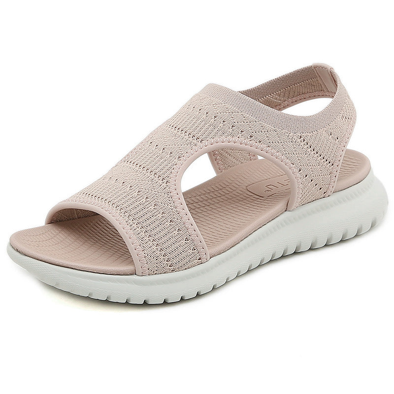 Summer New Sandals Women's Lightweight Sports Slope Heel Comfortable Large Size | Sports sandals