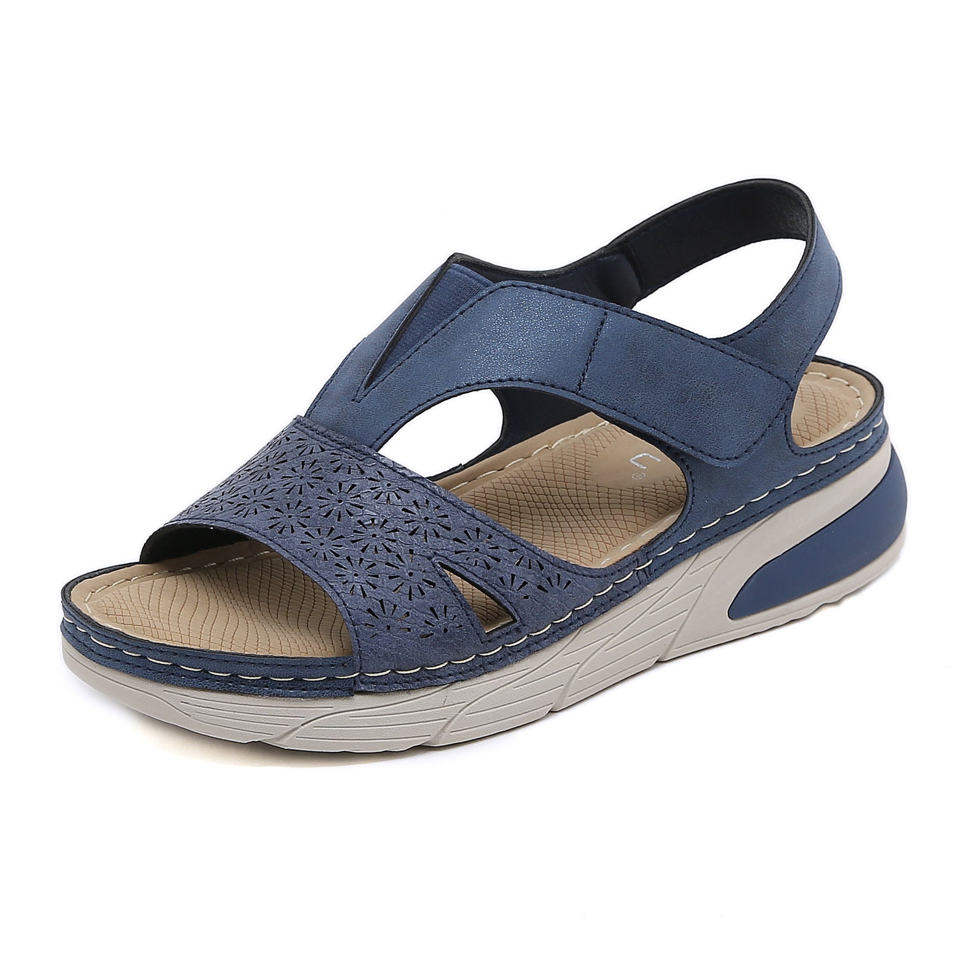 Thick Soled Velcro Stitching, Oversized Women's Shoes | Sports Sandals