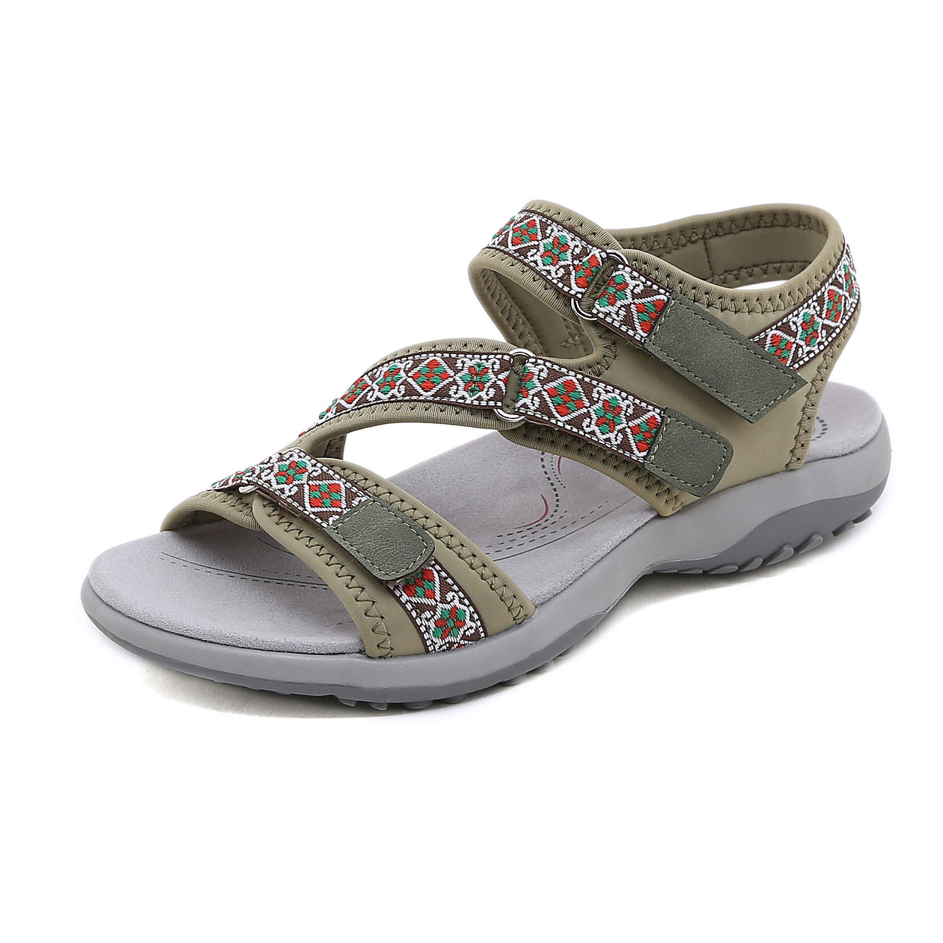 Sports Sandals Printed hook and loop Plus Size Women's Shoes | Sports sandals