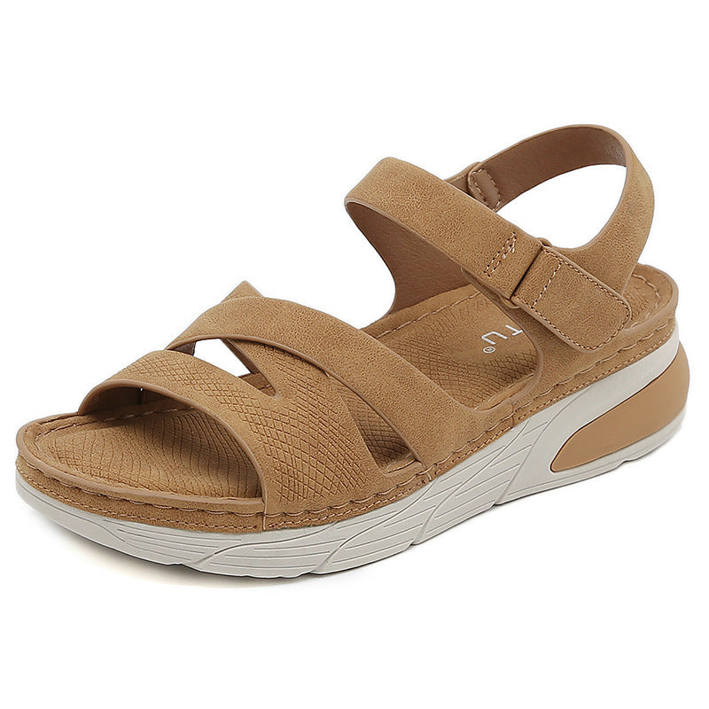 Lightweight sandals, casual sports comfort, thick soled stitching, oversized women's shoes | Sports sandals