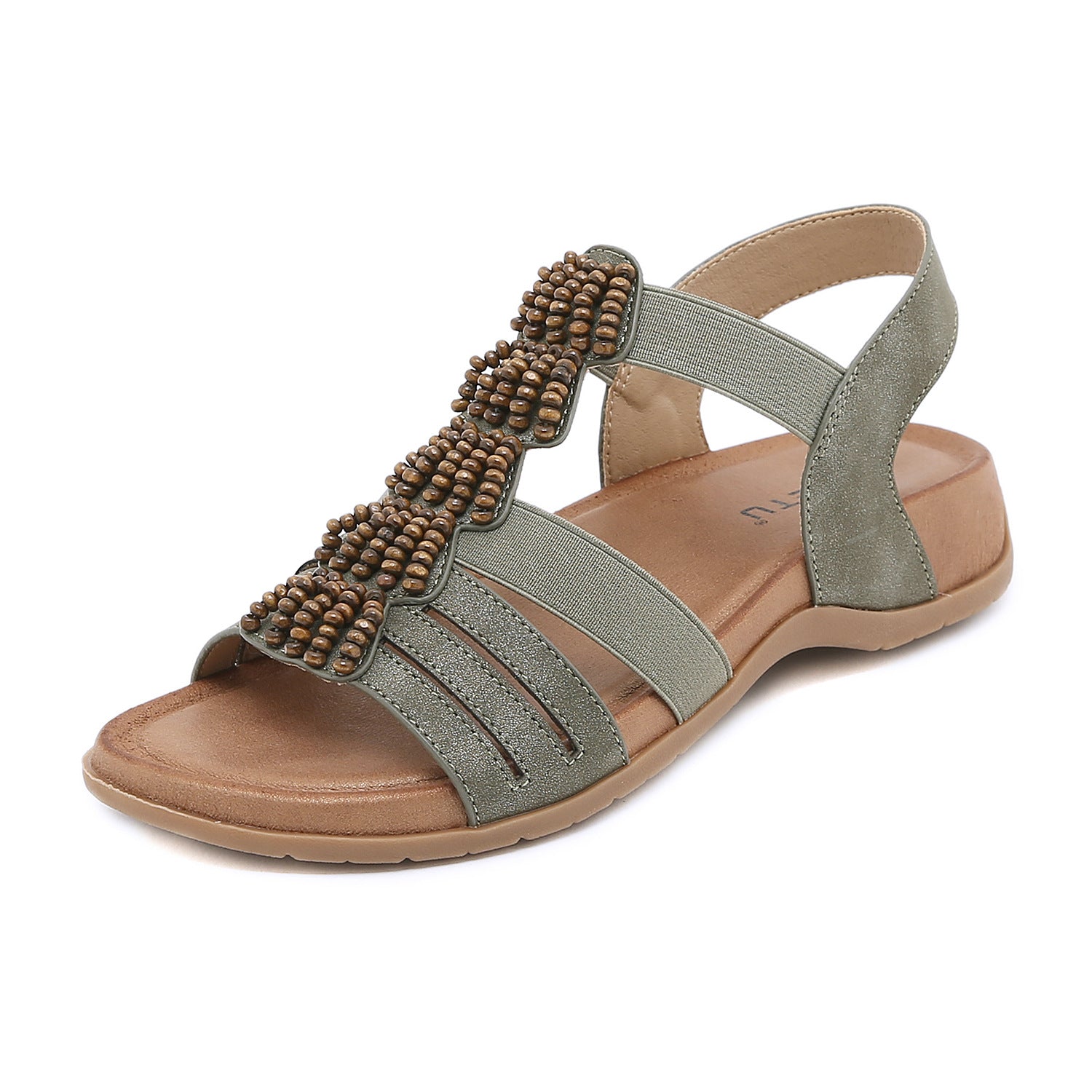 Vintage Beaded plus Size Fashion Women's Roman Style Sandals | Flat Sandals