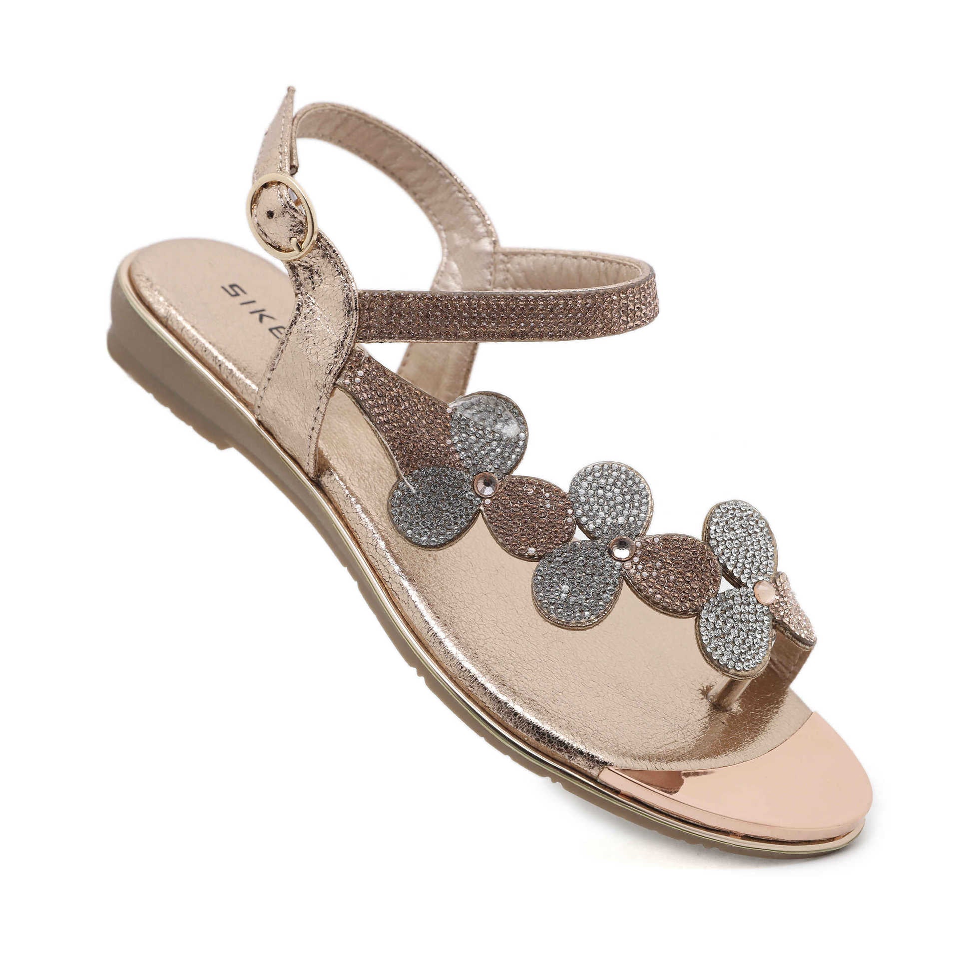 BY2006-3 Rhinestone Sandals Women's Comfortable Versatile Shoes | Flat Sandals