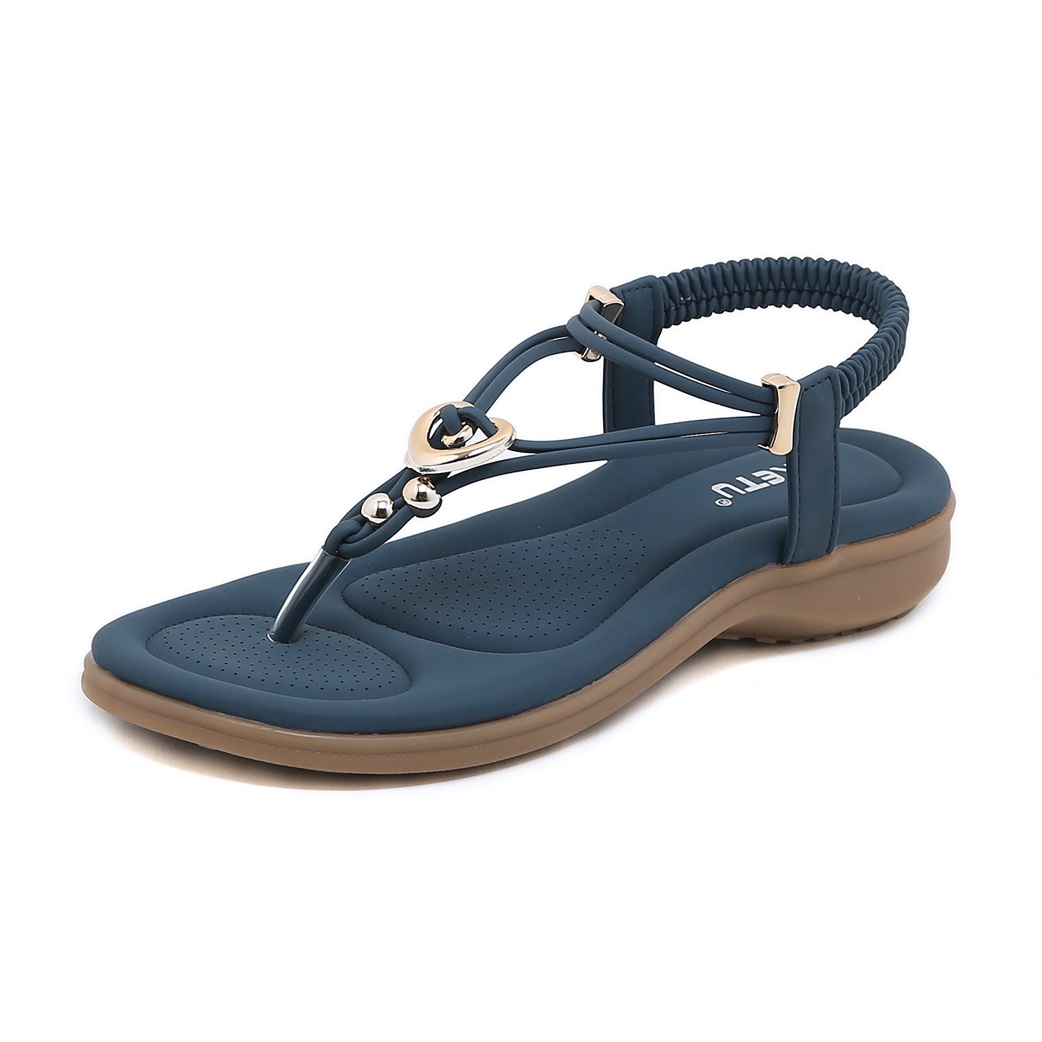 Sandals Bohemian Comfortable round Toe Women's Shoes Seaside Vacation Large Size Shoes | Flat Sandals