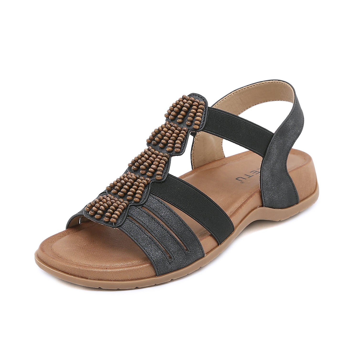 Vintage Beaded plus Size Fashion Women's Roman Style Sandals | Flat Sandals