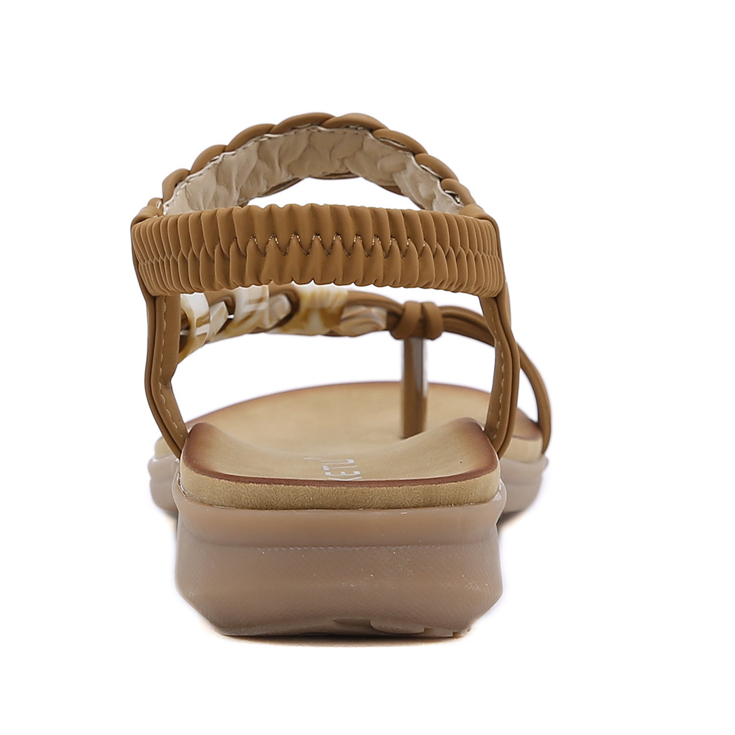 Sandals Bohemian Rhinestone Comfortable round Toe Seaside Holiday Large Size Shoes | Flat Sandals