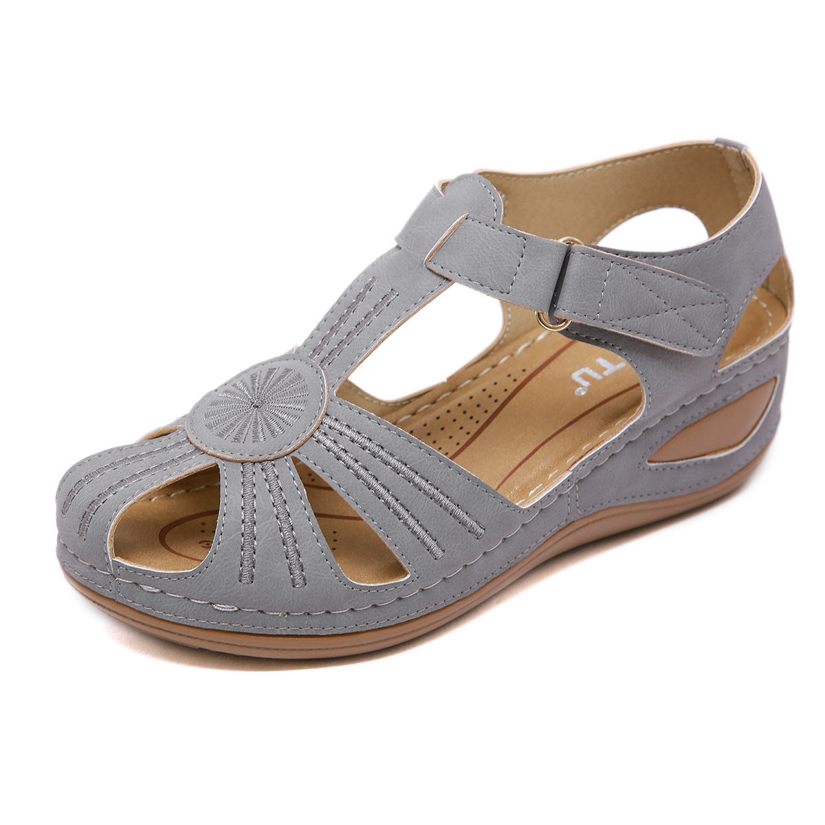 Retro Sandals for Women Stitching Casual Wedge Comfortable Sandals