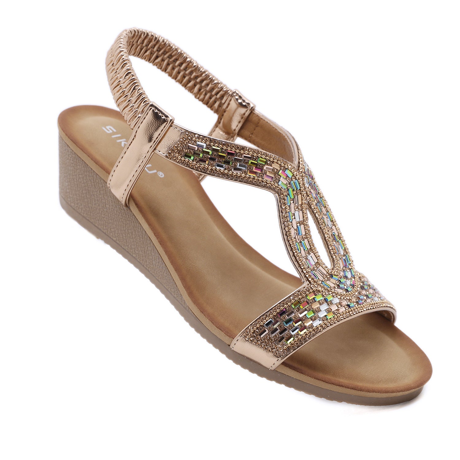 3217-4 Fashion Wedge Open Toe Non-Slip Wedge Commuter Sandals for Women