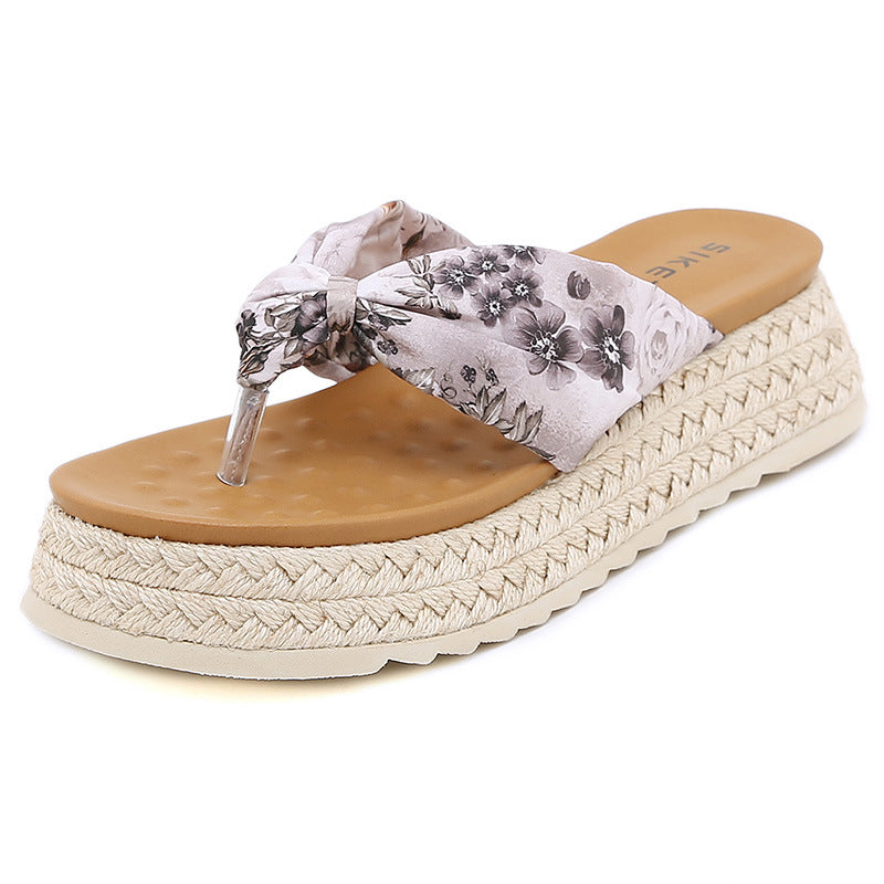 ALM238-5 Fashion Platform Flip Flops Korean Style Outdoor Beach Casual Sandals Women's Shoes