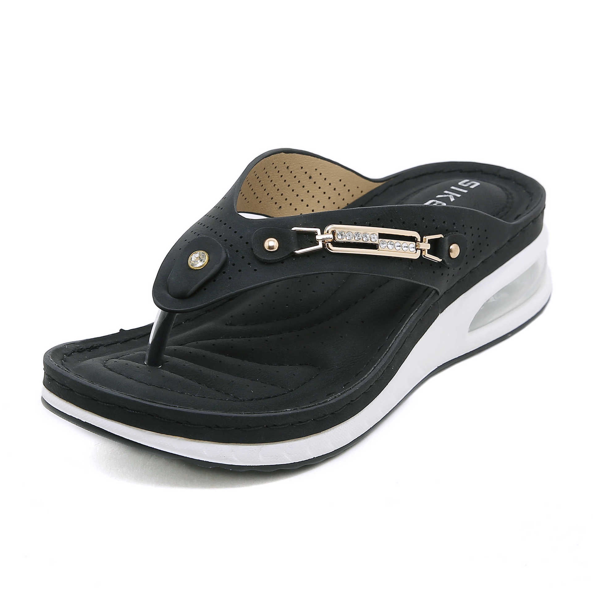 C321-5 Spring and Autumn Casual Retro Versatile Flip-Flops Comfortable Lightweight Casual Sandals for Women