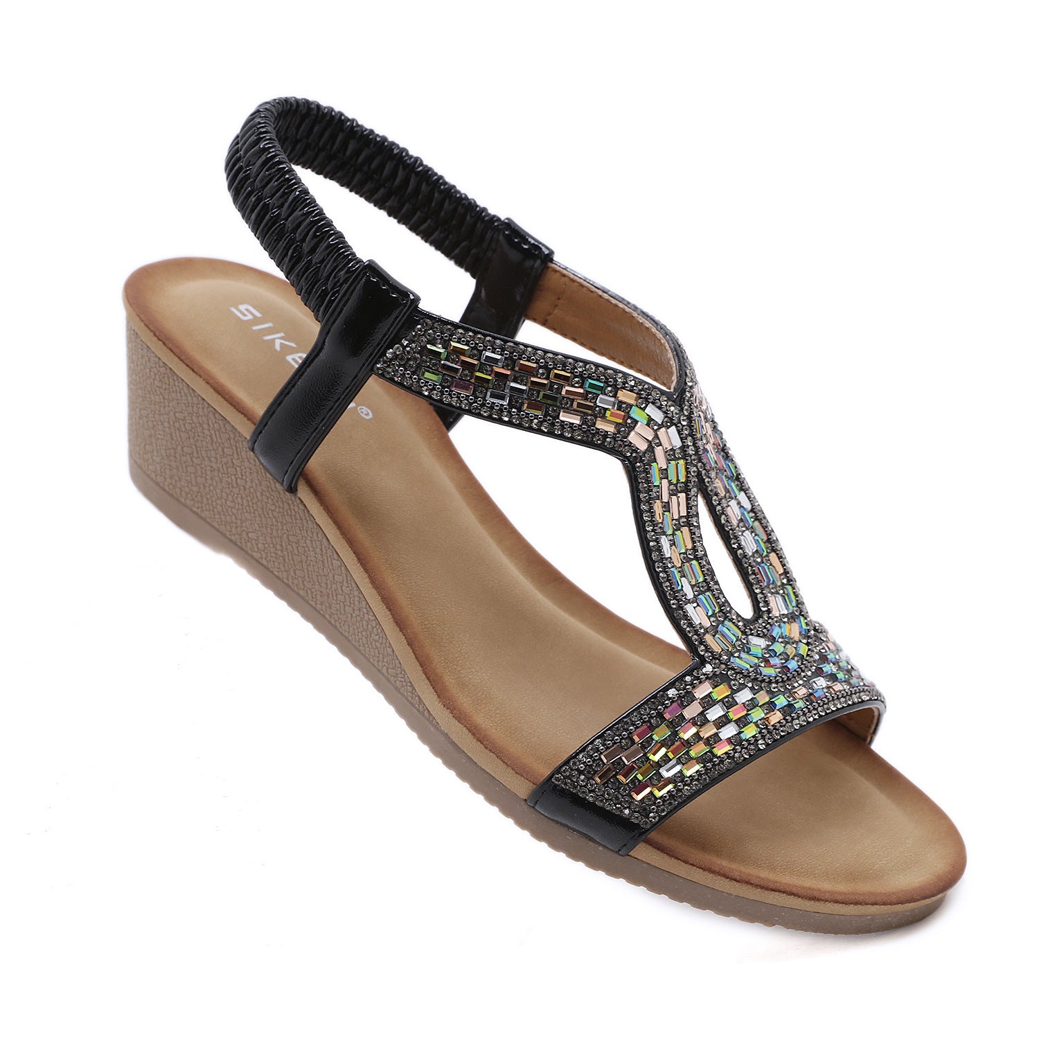 3217-4 Fashion Wedge Open Toe Non-Slip Wedge Commuter Sandals for Women