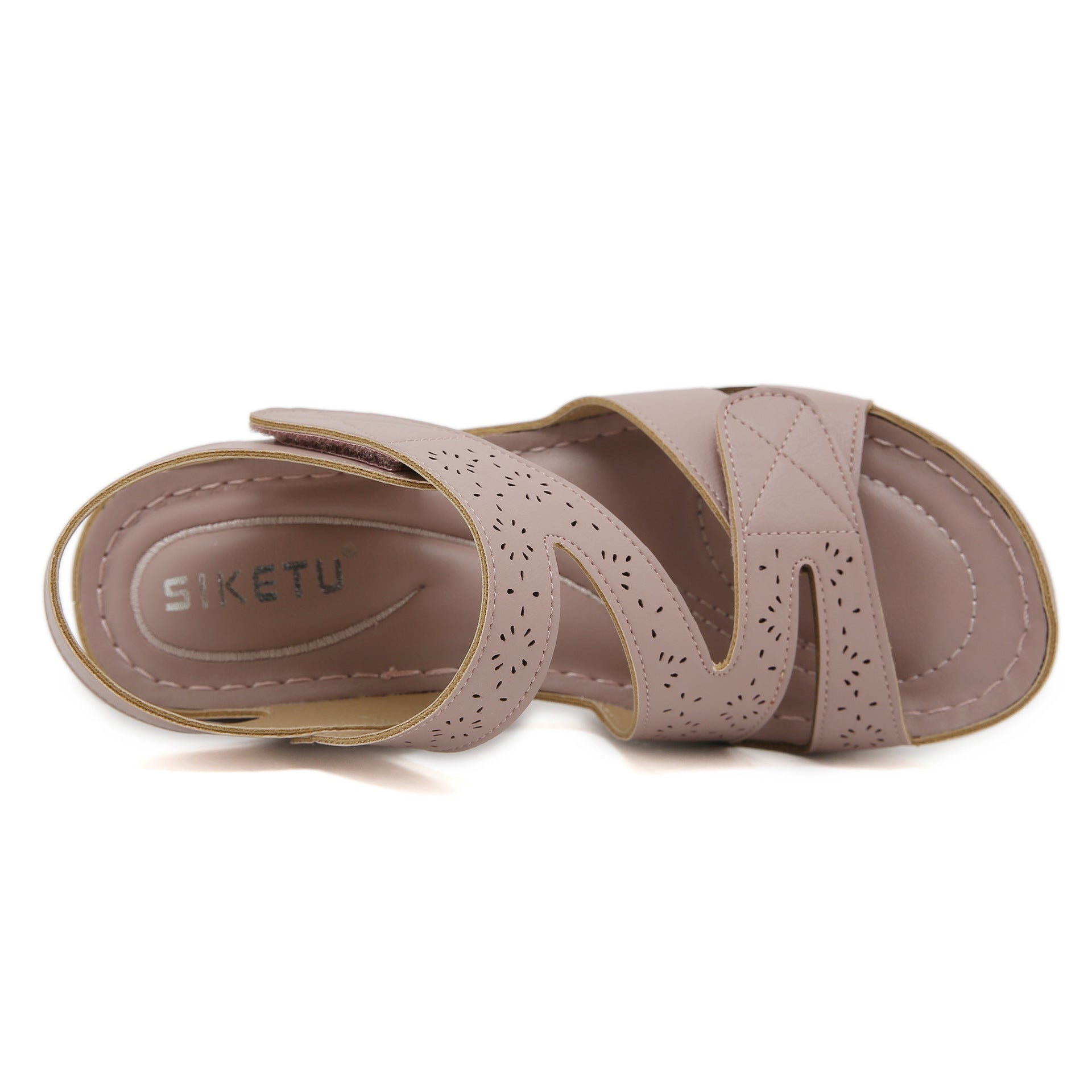 HX1123-8 Sweet Sandals Women's Elegant Fashion Large Size Wedge Heels Beach Sandals