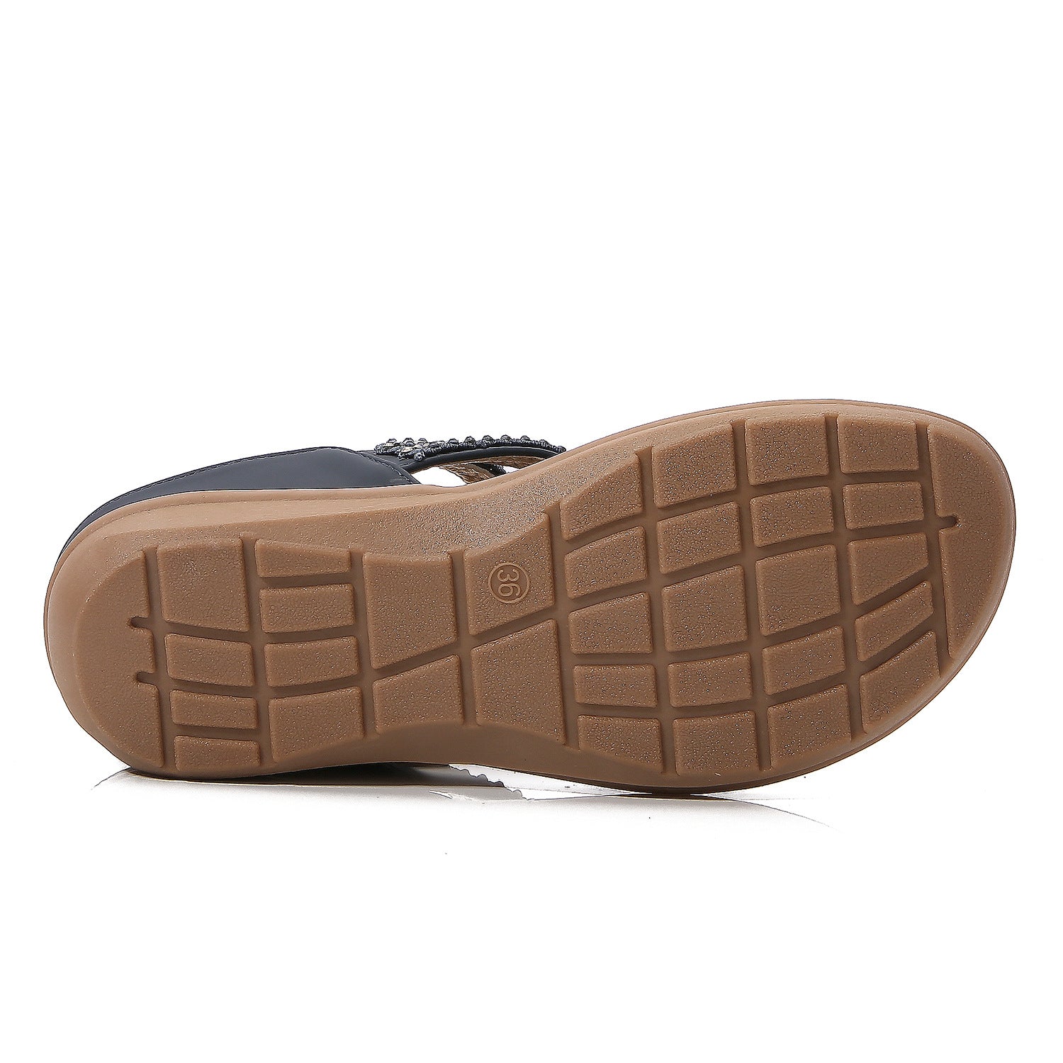 Retro Flower Beaded Rhinestone Fashion All-Match Soft Comfortable plus Size Sandals for Women