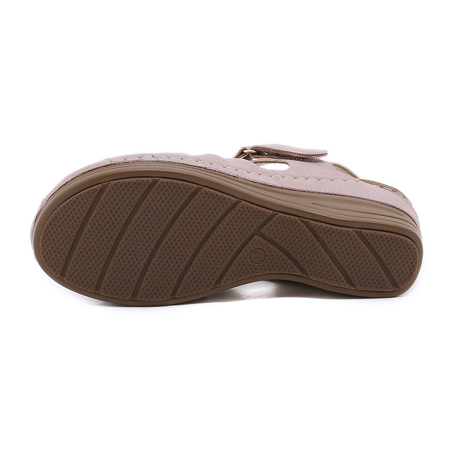 Retro Non-Slip Sole Sandals Women's Stitching Adhesive Wedge Closed Toe Sandals