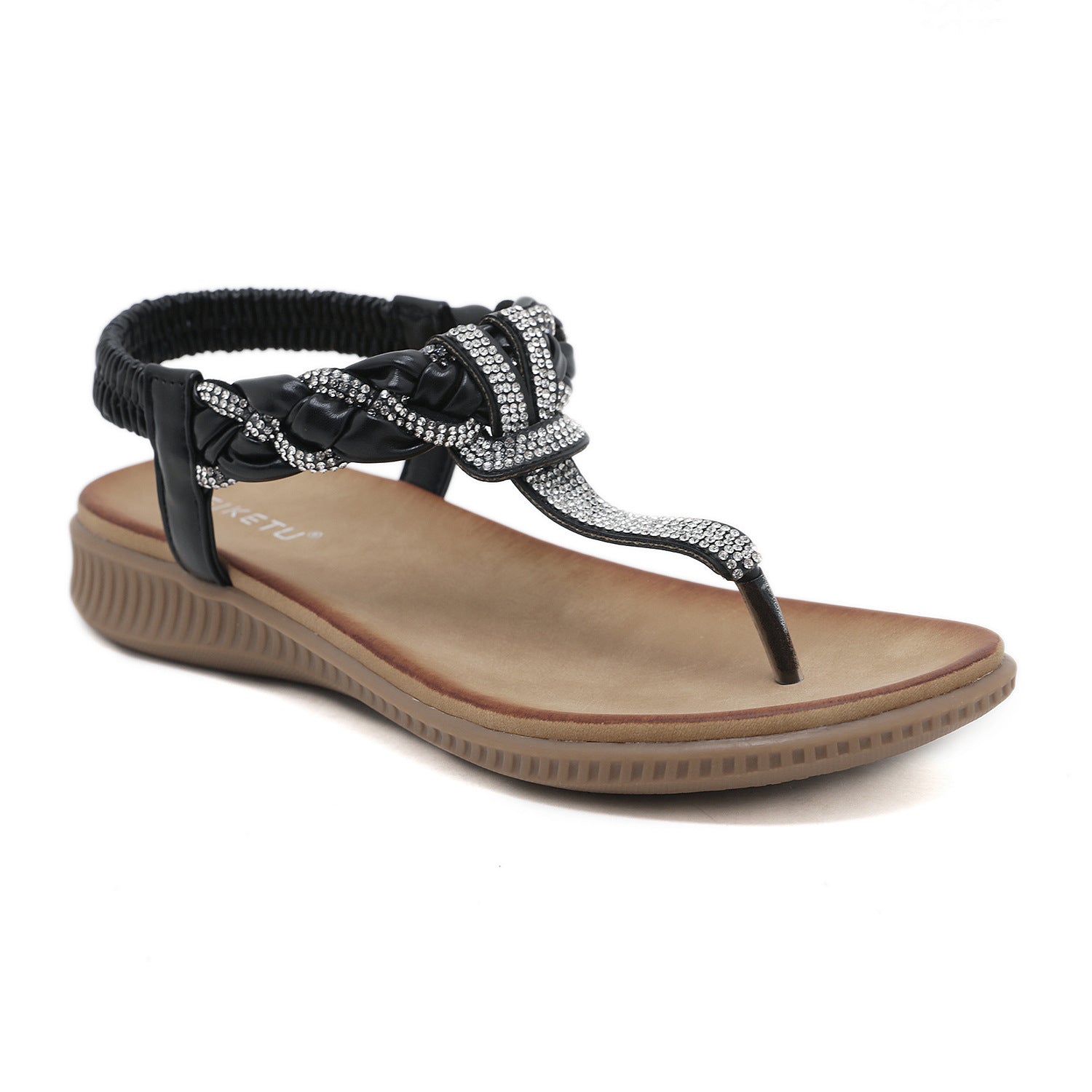 Bohemian Comfortable Women's Shoes Hand-Woven Rhinestone Rome Beach Sandals Women's Sandals