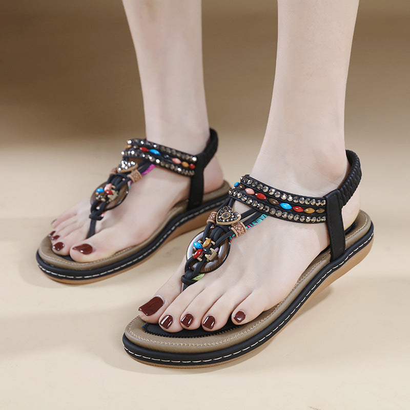 Women's W676-2 Flip-Flops Rhinestone Sandals