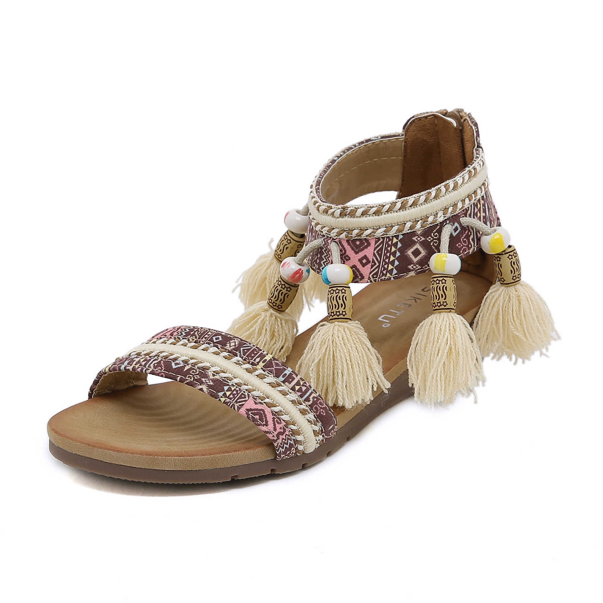 G8150-4 Fashion Casual Wedge Beach Outdoor Slippers Women's Roman Shoes