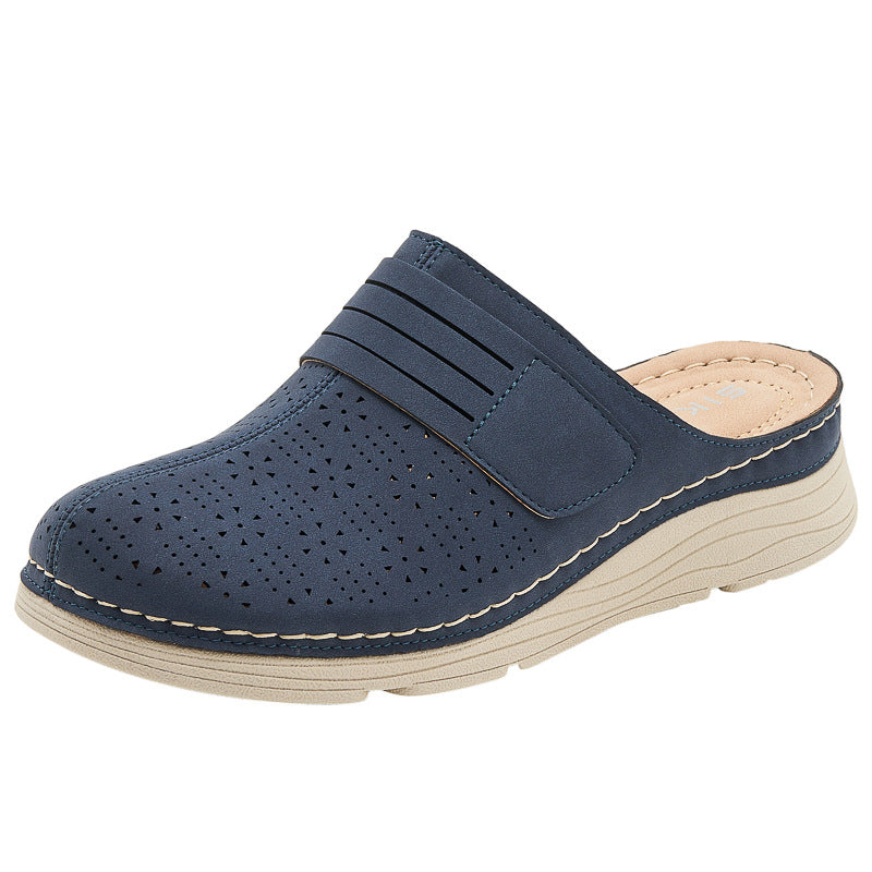 Autumn Women's Sandals Comfortable Casual Closed Toe Slippers Hollow Platform Large Size Sandals