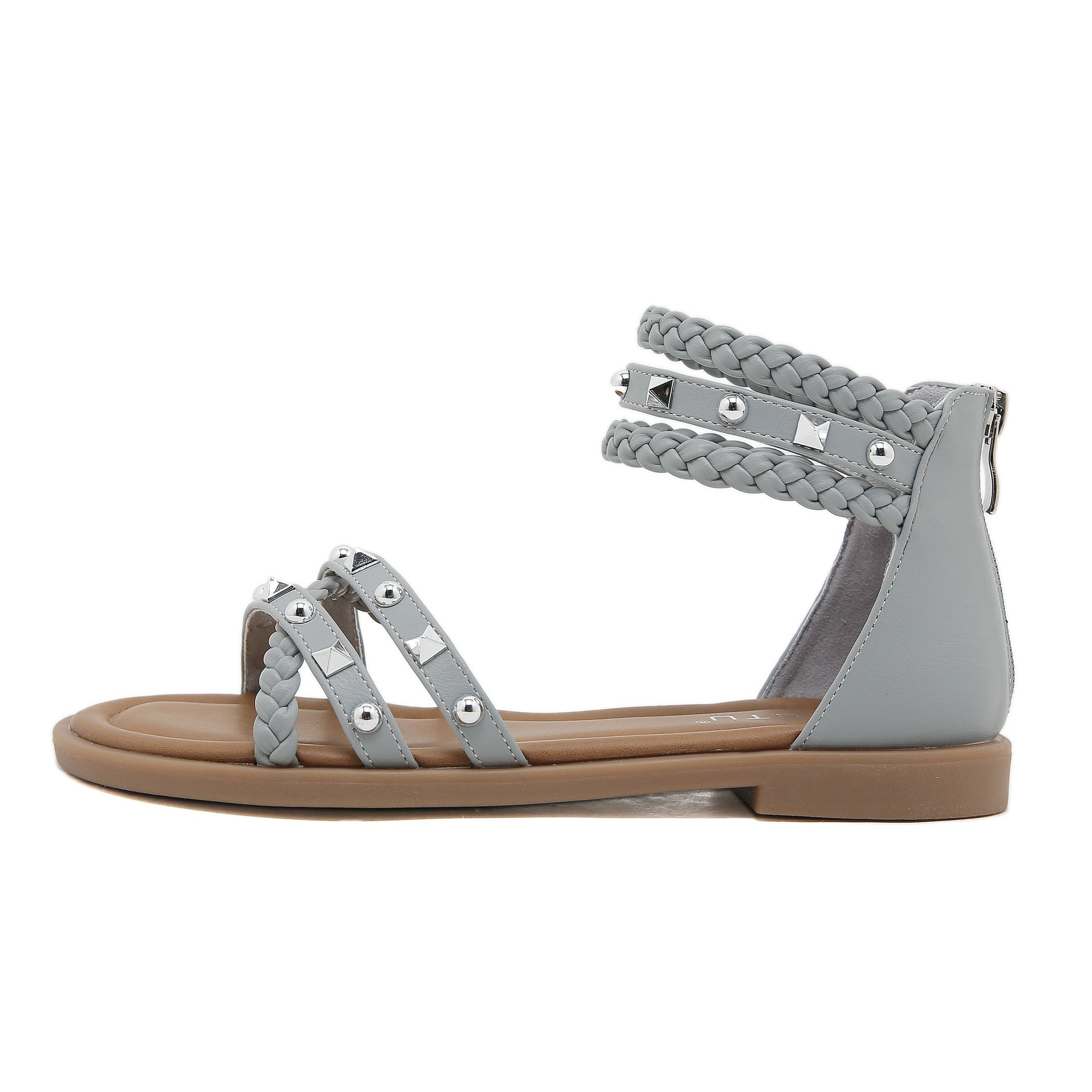Spring K9001-1 Metal Roman Sandals for Women 35-Size 42