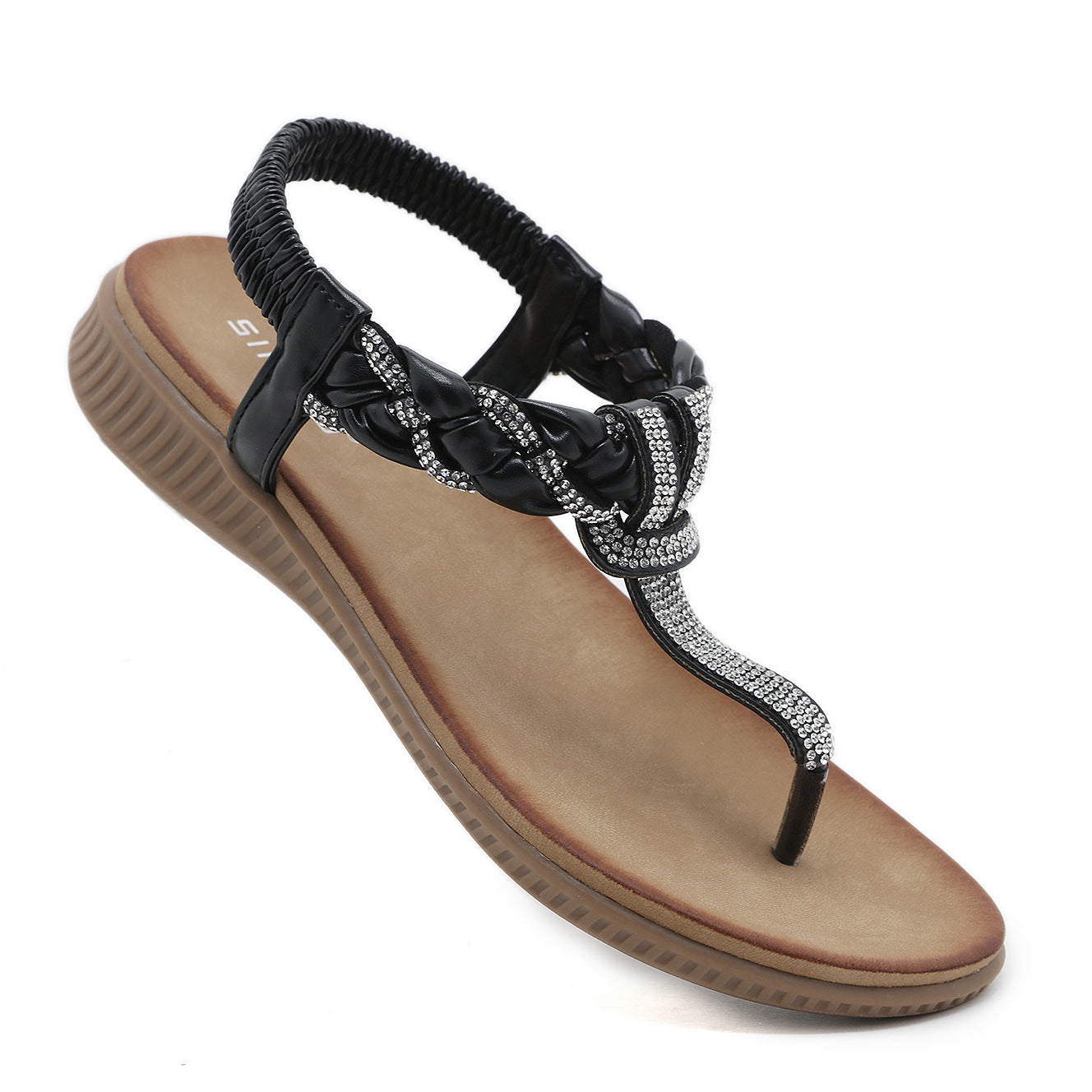 Bohemian Comfortable Women's Shoes Hand-Woven Rhinestone Rome Beach Sandals Women's Sandals