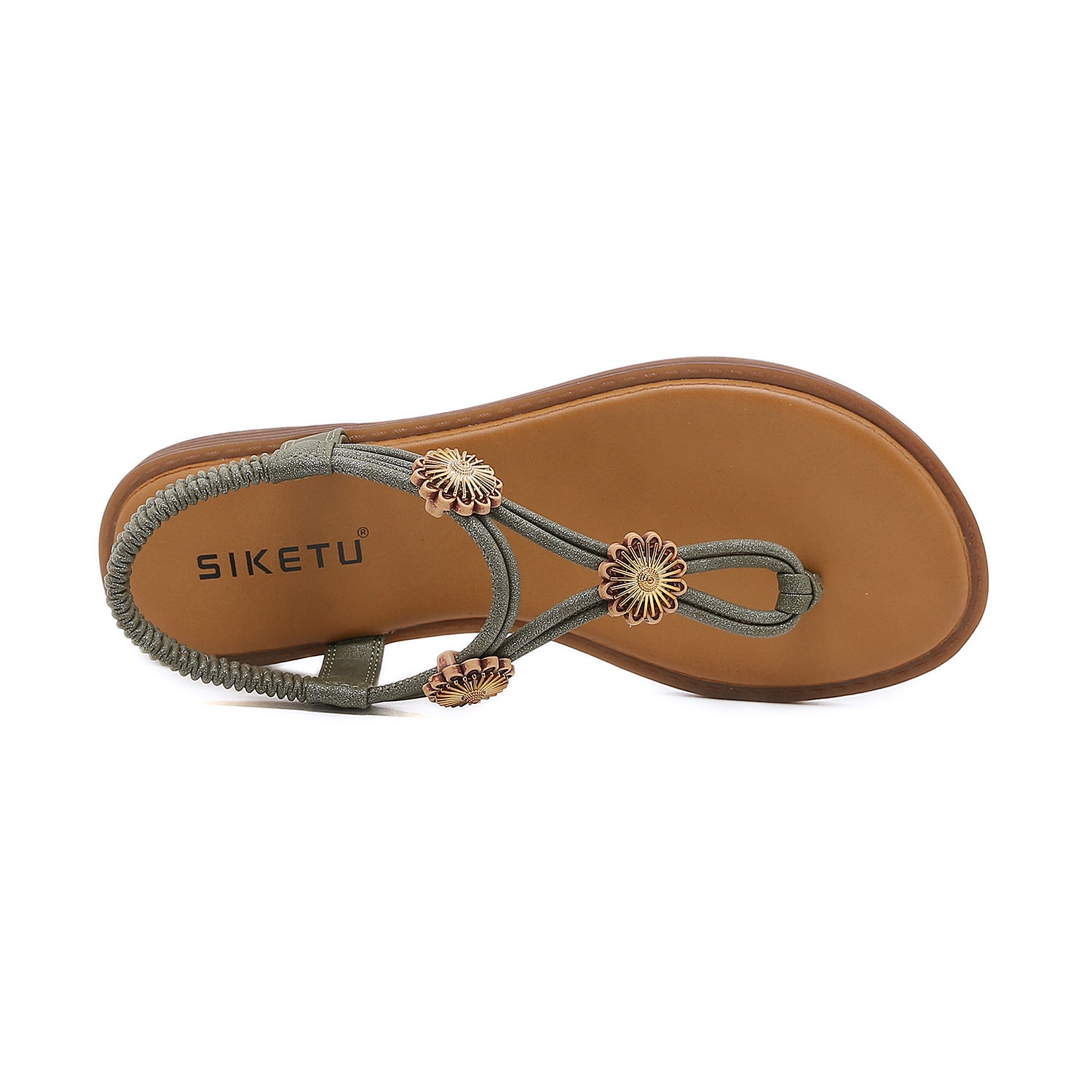 Alm3259-700 Match Stylish Women's Sandals Pinch Elastic Band Comfortable Slippers