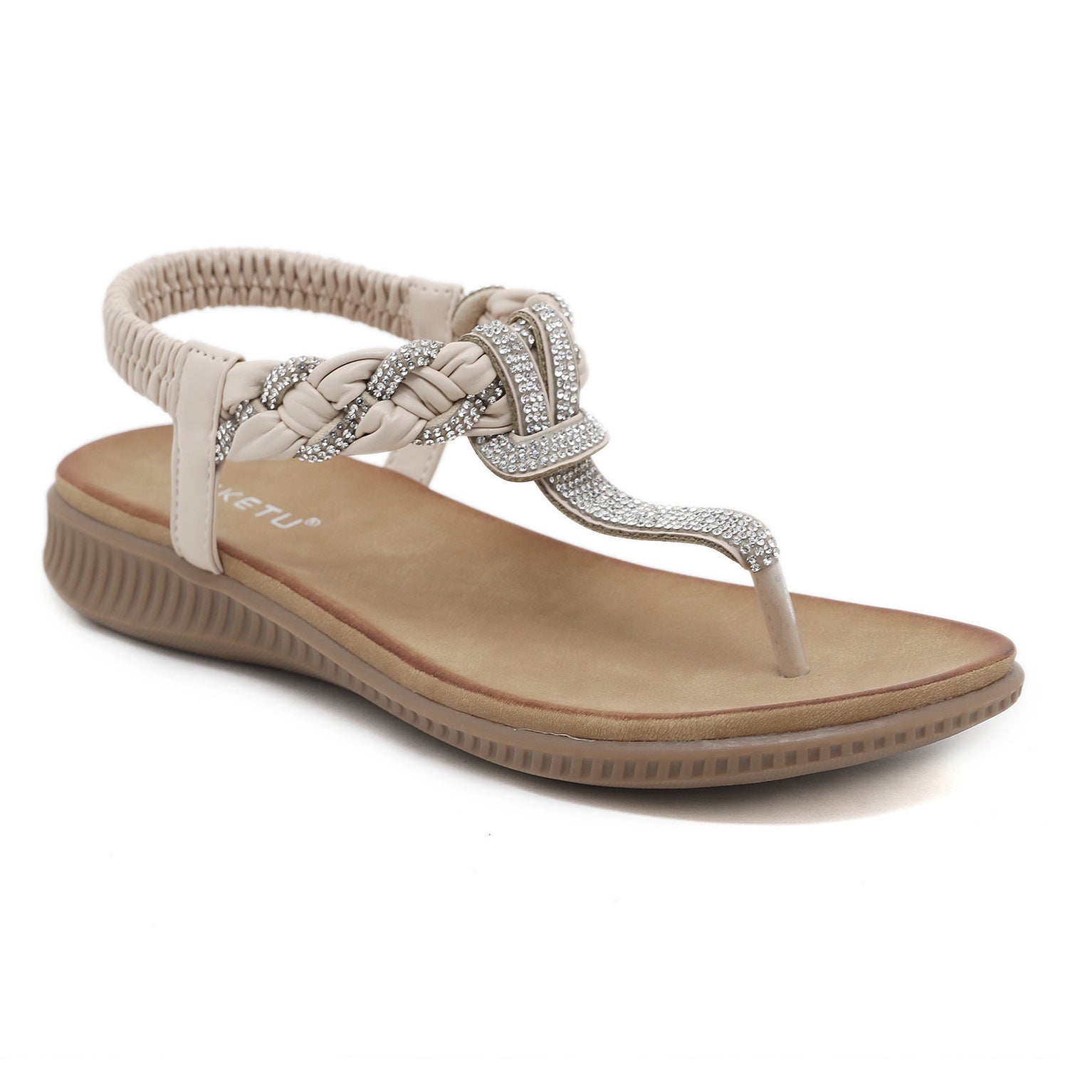 Bohemian Comfortable Women's Shoes Hand-Woven Rhinestone Rome Beach Sandals Women's Sandals