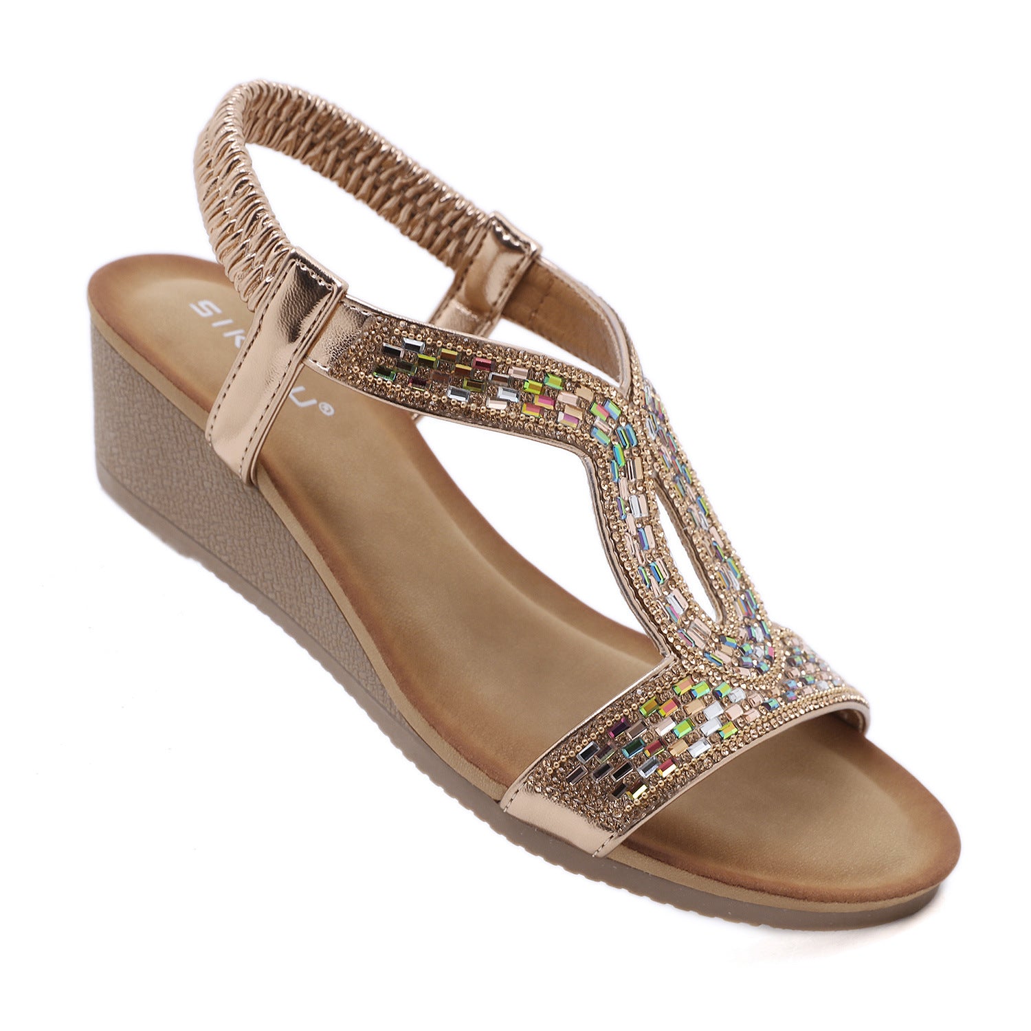 3217-4 Fashion Wedge Open Toe Non-Slip Wedge Commuter Sandals for Women