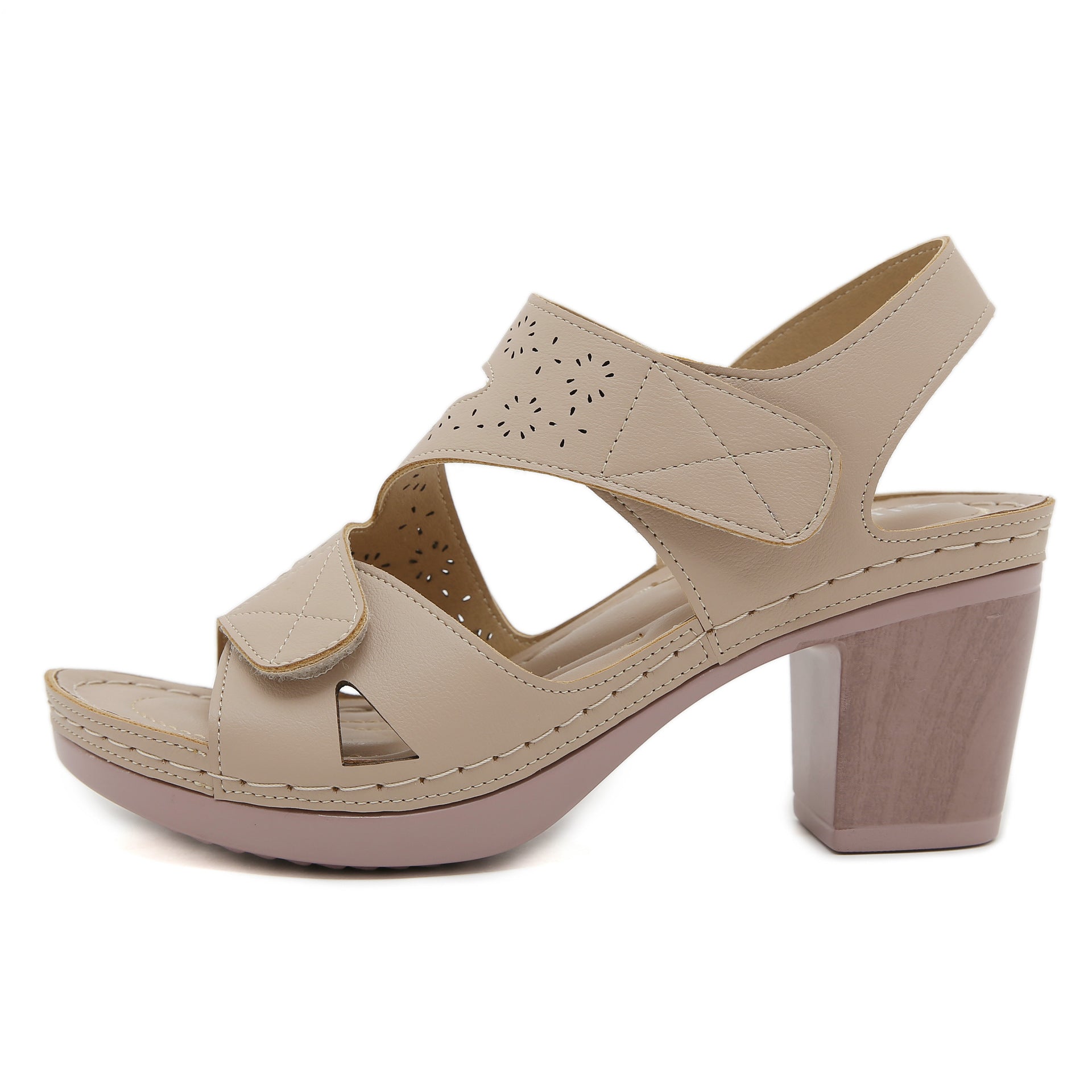 HX1123-8 Sweet Sandals Women's Elegant Fashion Large Size Wedge Heels Beach Sandals