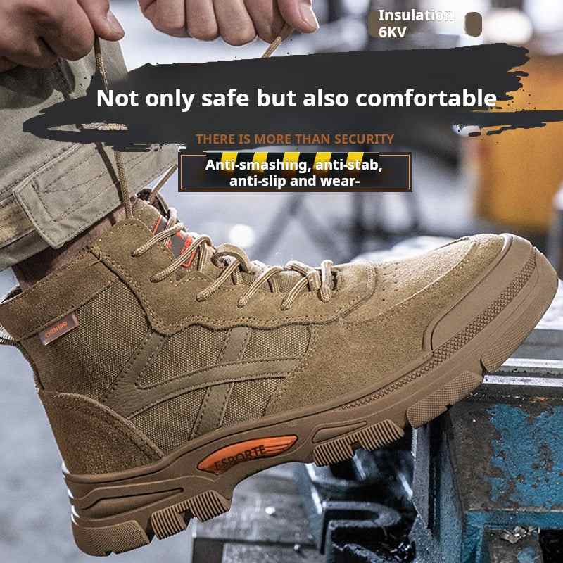 Xcpoj-Work Shoes Cut-Resistant Lightweight