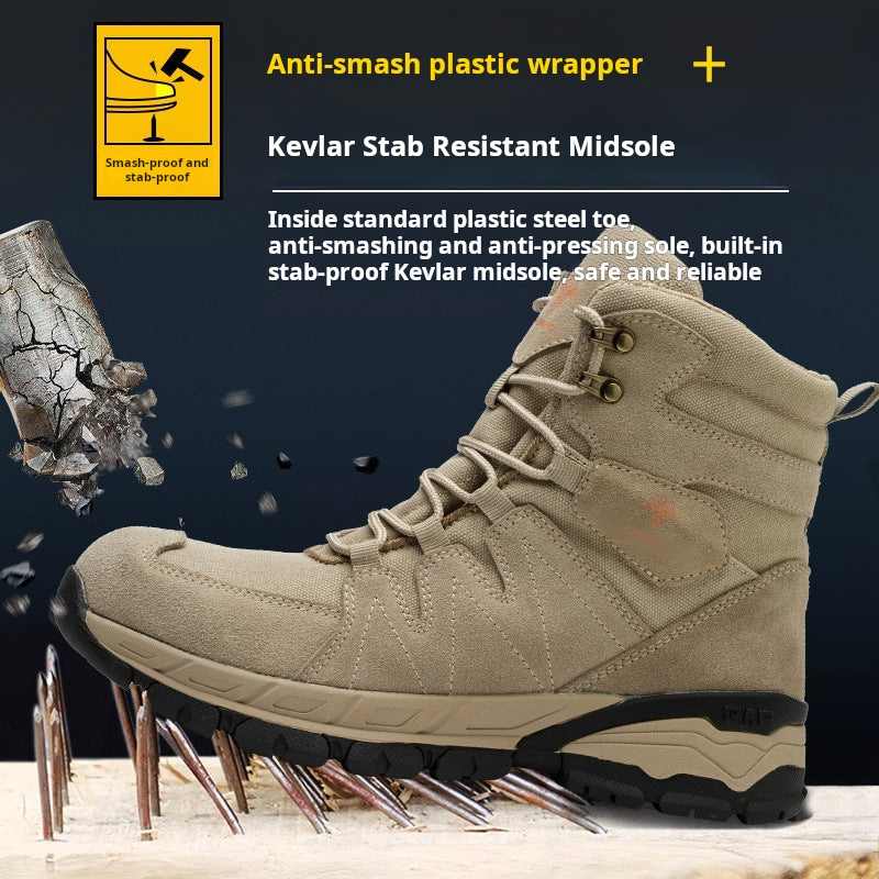 Xpgeb-Work Shoes Puncture-Resistant Lightweight