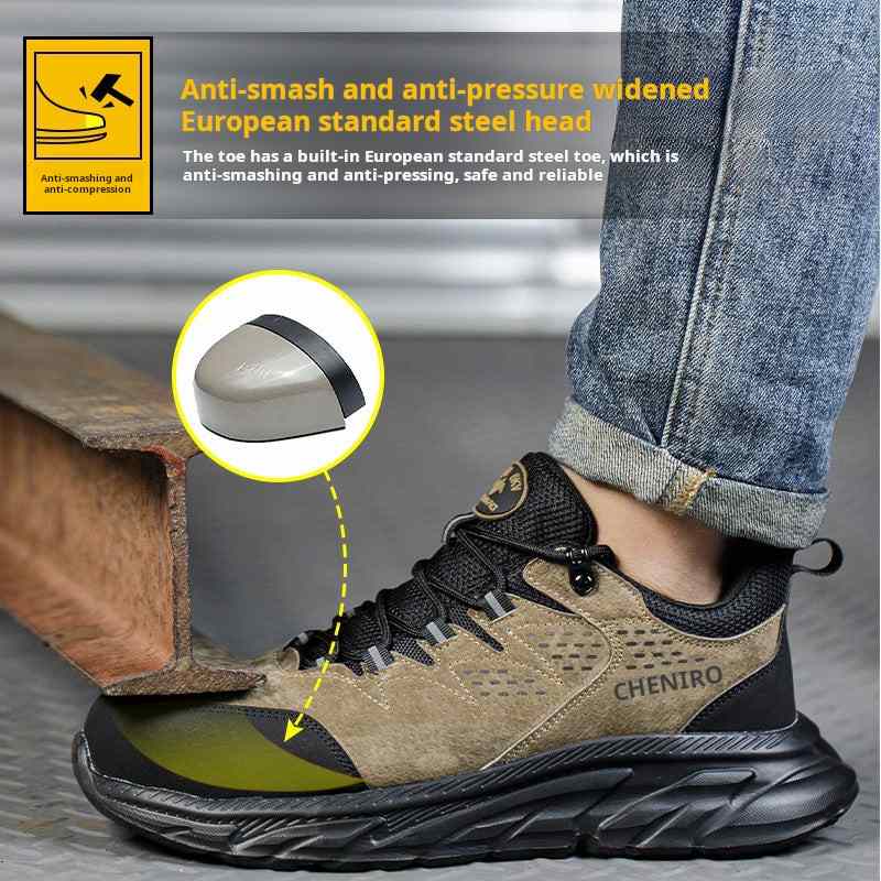 Hinlm-Work Shoes Puncture-Resistant Lightweight