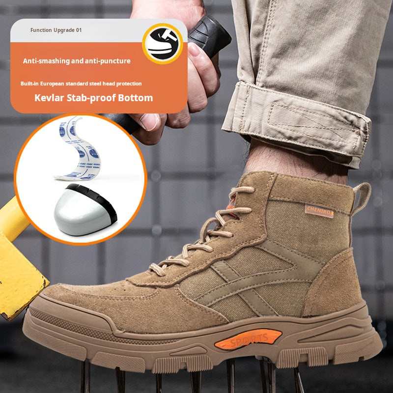 Xcpoj-Work Shoes Cut-Resistant Lightweight