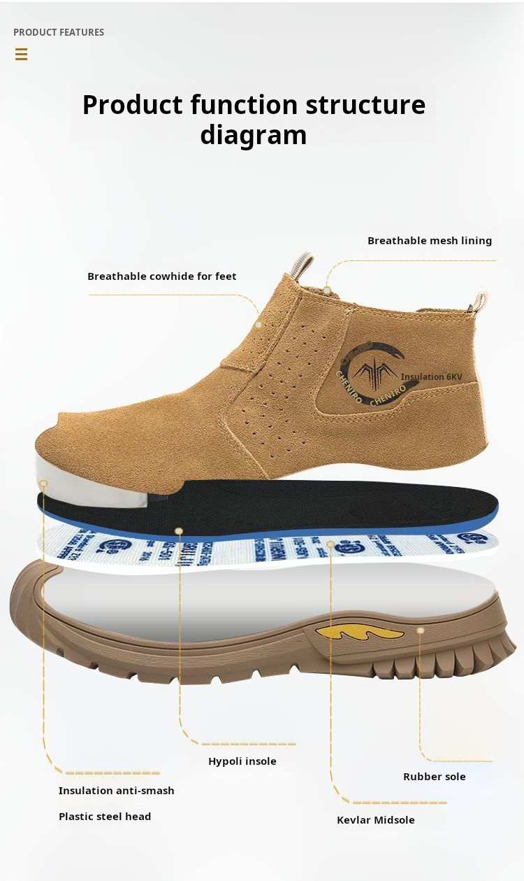 Hkdqq-Durable Labor Protection Shoes Light