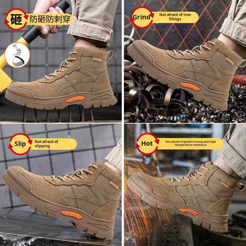 Xcpoj-Work Shoes Cut-Resistant Lightweight