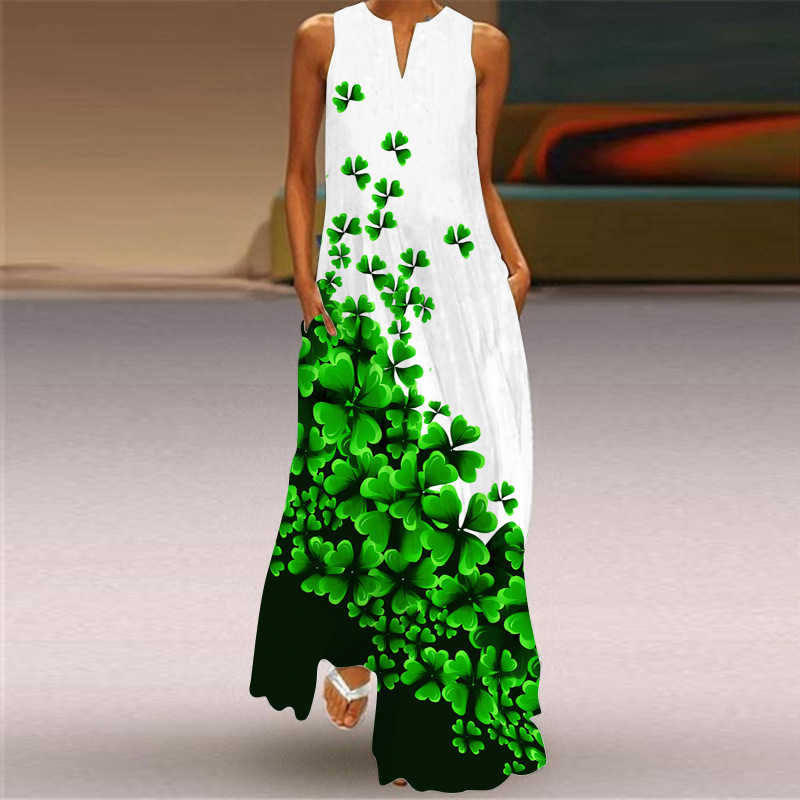Women's Regular Dress Elegant V Neck Sleeveless Flower Butterfly Maxi Long Dress Banquet Party Date | Maxi Dresses