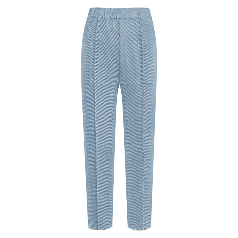 Scale Pleated Casual Slimming Trousers Loose Solid Color Skinny Pants All-Matching Pants Women