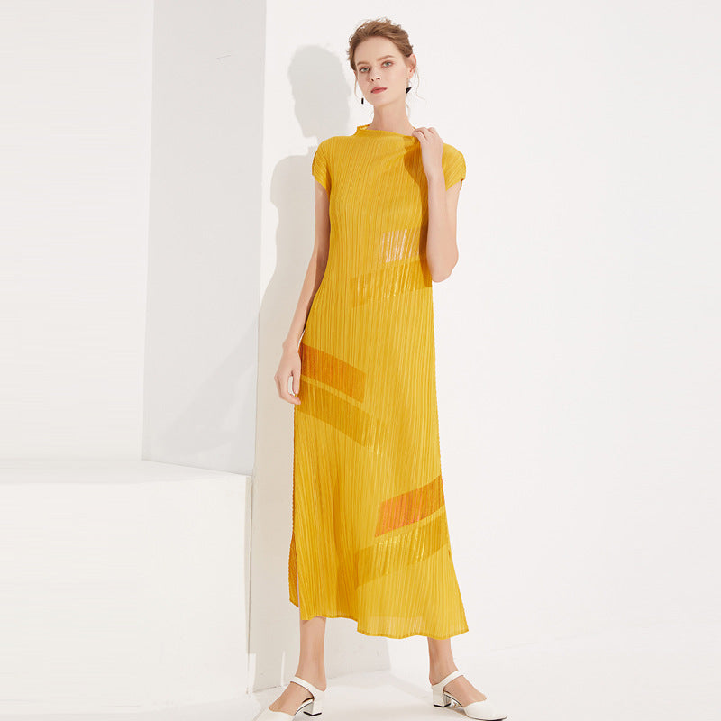 Original Hand-Painted Dress Dress round Neck Sleeveless Dress Clothing