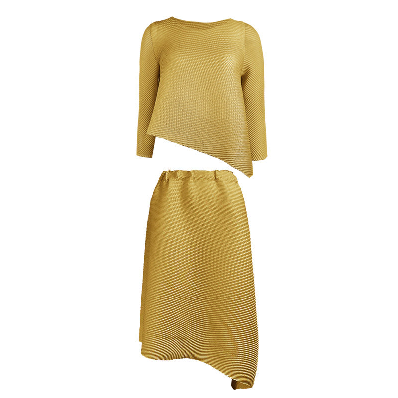 Chanel Suit Women's Irregular Skirt Temperament Top Women's Scale Pleated