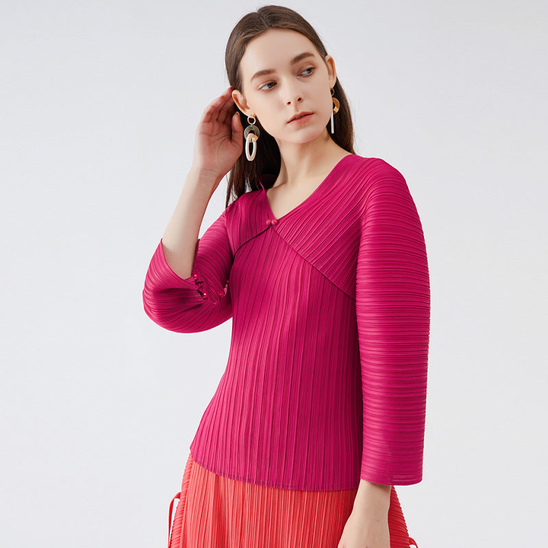 Long-Sleeved T-shirt Women's Slim Split Top Hollow Bottoming Shirt Women's Clothing