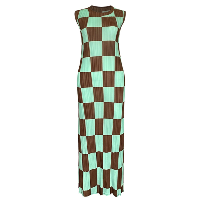 Level Design Skirt Temperament Plaid Dress Women's Level Sense