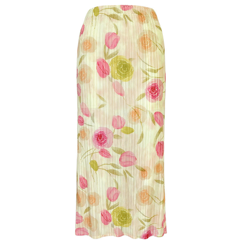 Collection Skirt Female Waist-Level Sense Straight Skirt Small Versatile Mid-Length