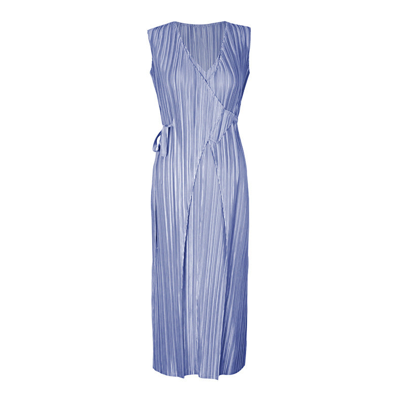 Dress Summer Women's Original Design Solid Color Stitching Mid-Length Loose Light Sense Dress Women