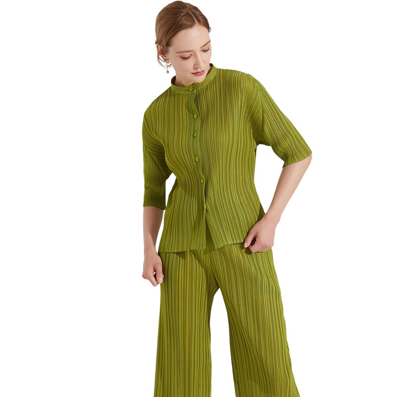 Clothing Niche Elegant Versatile Top Solid Color Cardigan Shirt Women Wholesale