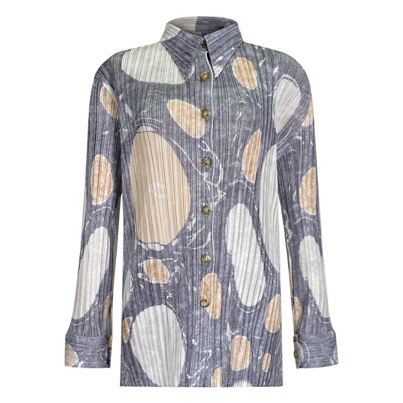 Design Pleated Suit Women's Casual Classic Style Two-Piece Set