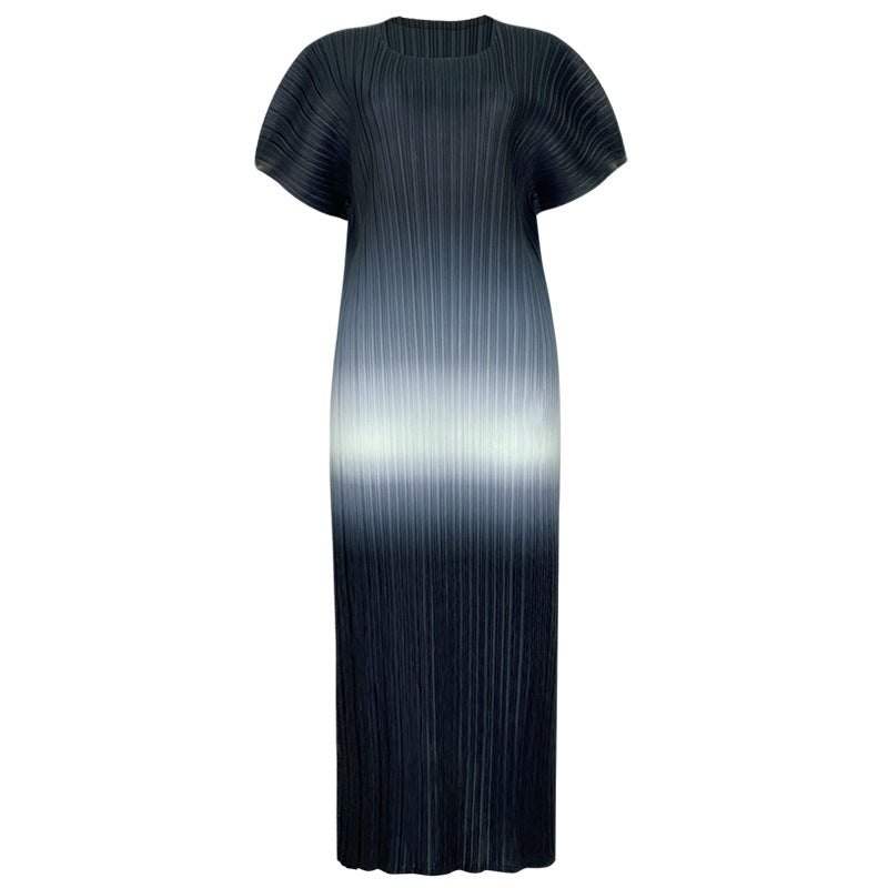 Grade Design Gradient Skirt Pleated Temperament Slimming Dress Female Summer