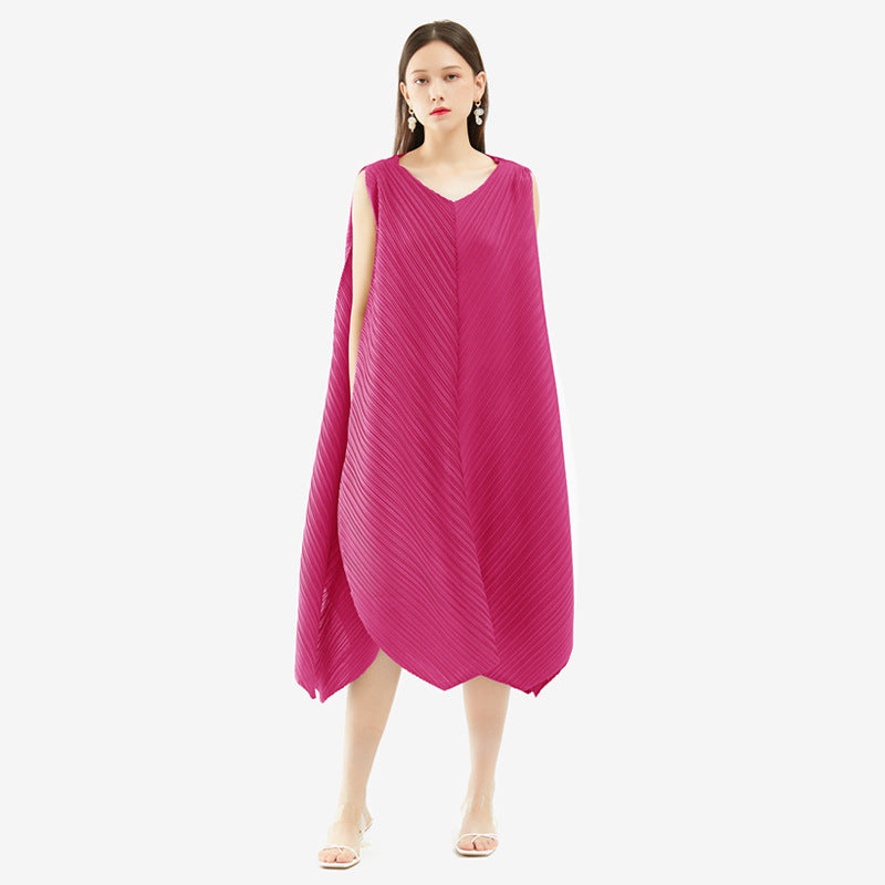 Niche Design Mid-Length Casual Loose Dress Sleeveless Vest Dress Women