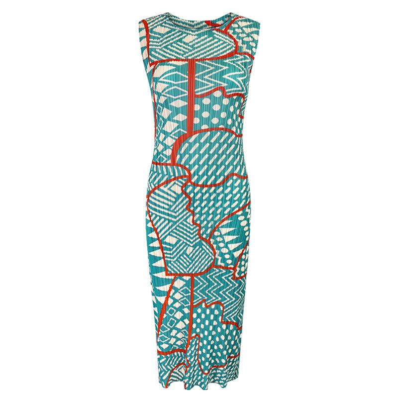 Personality Geometry Mid-Length Slim Fit Temperament Base Dress Women's