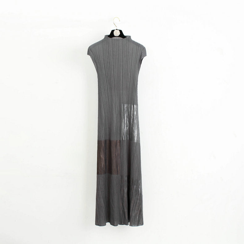 Dress Popular Pleated Dress Classic Style Long Hand-Painted Dress Women